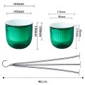 Indoor Self-watering Flower Pot Self-watering Hanging Planter with Drainage Perfect for Indoor Outdoor Plants Visible Water Level Transparent Hanging Pot. 