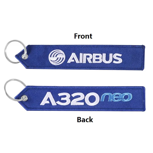 【Parchment & Lace】5 PCS AIRBUS Keychain Phone Straps Embroidery A320 ...