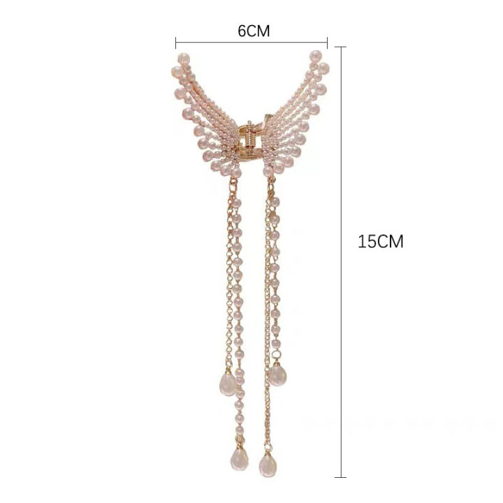 Tassel%20Butterfly%20Pearl%20Hair%20Clip%20Women%20Hair%20Claw%20Elegant%20Hairpin%20Hair%20Crab%20Hair%20Accessory%20-%20Image%202