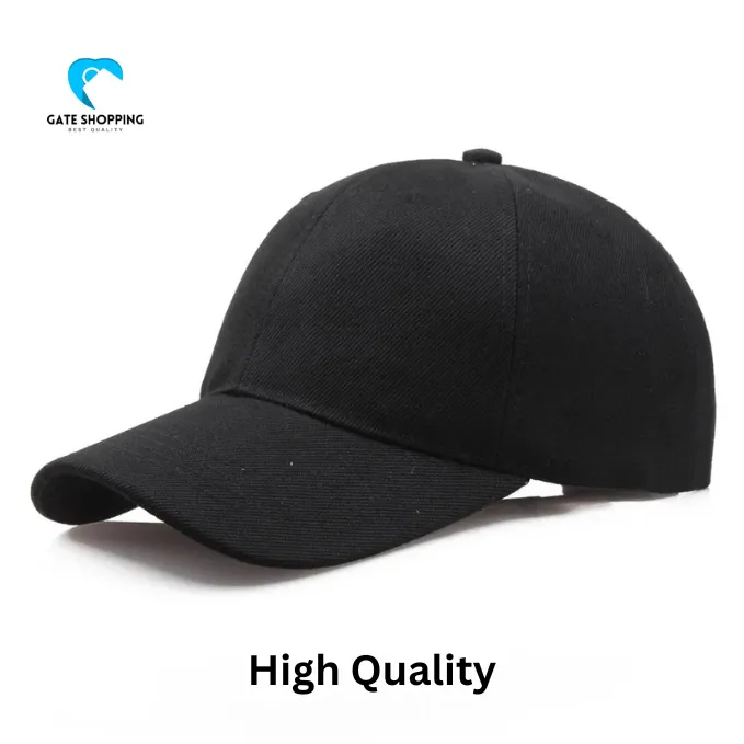Black and Blue Caps for Men Women Sports Sun Caps with Adjustable Strap Plain Black Caps for Adults Base Ball Caps Black and Blue Caps for Girls and Boys By Gate Shopping