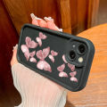 TA for Infinix Note 12 G96 Back Cover Soft Square Ladder Pink butterfly  Pattern Cases Silicone Camera Protection Phone Case. 