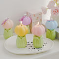 Tulip Flower Scented Candle Cute Handmade Soy Wax Aromatherapy Candles Wedding Birthday Party Home Decor Gift Photo Props. 