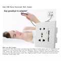USB Wall Socket Universal Wall Socket Panel With 2 USB Port Plug Charger AC 110-250V 13A. 