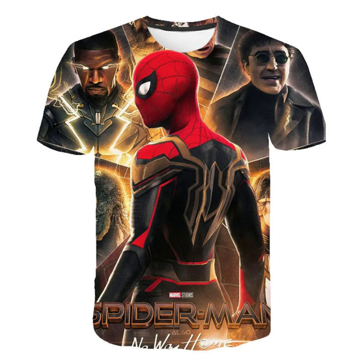 New%20Marvel%20Spiderman%20T%20Shirts%20Summer%20Fashion%20Short-sleeved%203d%20Printed%20Sports%20Tops%20Tees%20Boys%20Girls%20Round%20Neck%20T-shirts%20Trapstars%20-%20Image%205