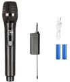 Wireless Microphone Channels UHF Handheld Dynamic Microphone with 2000mah Rechargeable battery for AMP Karaoke. 