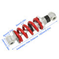 Spring Suspension Damper Motorcycle Shock Absorber Red 150mm Universal 750LB/N Aluminum Alloy for Electric Scooter Moped. 