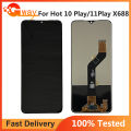 Tested 6.82 LCD For Infinix Hot 11 Play LCD Display Screen Touch Panel Digitizer For Infinix Hot 10 Play X688 x688D X688C LCD. 