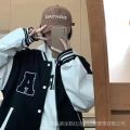 Jacket Trendy Spring and Summer Men's and Women's Hong Kong Style Top Coat Loose Baseball Uniform Teenagers All-Matching Men's Korean Style Handsome. 