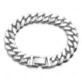 【Clearance Sale】Zinc Alloy Rap Hiphop Cuban Chain Men's Bracelet Hip Hop Trendy Hand Jewelry. 