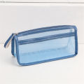 White Pencil case  Large capacity Zipper Pencil box Black Pencil bag for School Office Students Artists Organization. 