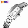 Skmei Quartz Watch Fashion Thin Watches Ladies Casual Dress Luxury Silver Ladies Rhinestone Waterproof Relogio Feminino 1400. 