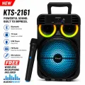 KTS-2161 Wireless Portable Karaoke Speaker With Wireless Microphone Support Bluetooth, FM Radio, TF Memory Card Reader and USB Pen Drive. 