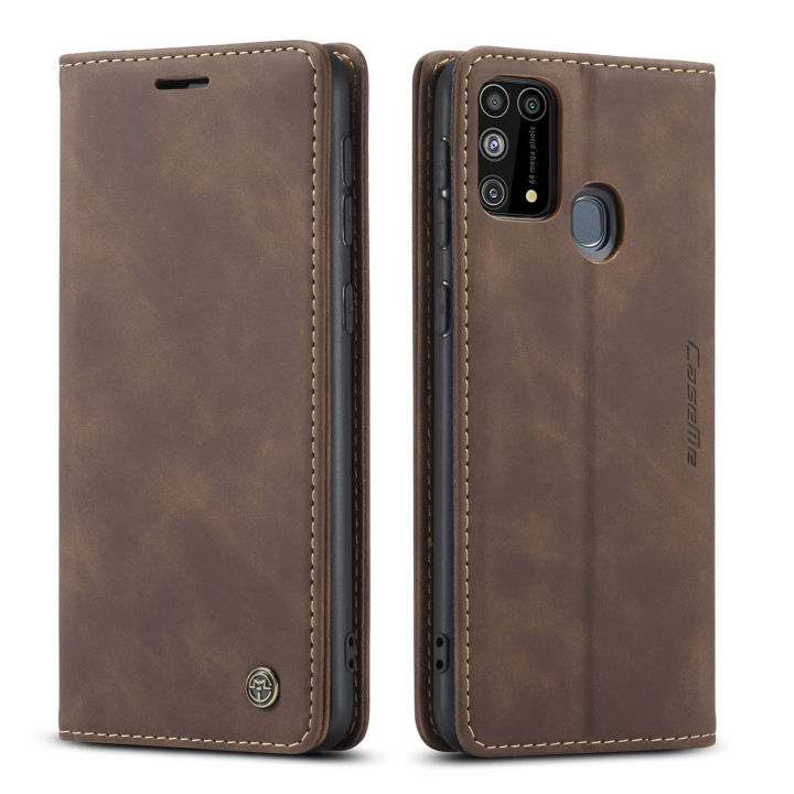 High Quality Retro Magnetic Flip Leather Case For Samsung Galaxy M31 Phone Case Wallet Card Cover