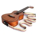 welcomehome Adjustable Guitar Ukulele Strap Rainbow Webbing Belt with PU Leather Ends. 