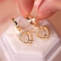 Korean Elegant Crystal Tulip Drop Earrings For Women Jewelry Party Luxury Zircon Flower Women's Stud Earrings. 