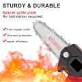 24V Mini Chainsaw 4-Inch 1500mAh Cordless Power Chain Saws Portable Electri-c Pruning Saw for Courtyard Tree Branch Wood Cutting. 