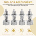 4Pcs Handle ,Quick Release Lock Pin, Retractable Spring Plunger, M6 Lockout Kit for Rolling Tool Box. 