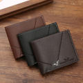 Stylish Design Lychee Texture PU Leather Men'S Wallet Sleek Short Multi Card Slot PU Leather Men'S Wallet Leather Durable Material Men'S Short Wallet for Use Business Travel Essentials Office. 