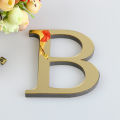 26 Letters DIY 3D Mirror Acrylic Wall Sticker Decals Home Decor Wall Art Mural Letter Gold Living Room Decoration Wall Decals. 