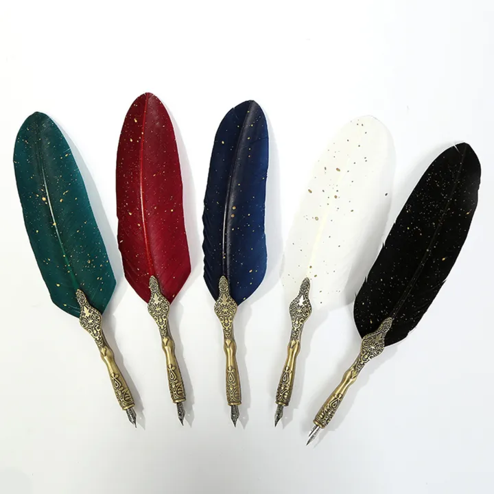 Vintage%20Feather%20Pen%20and%20Ink%20Set%20Glittering%20Quill%20Pen%20Fountain%20Pen%20Calligraphy%20Dip%20Pen%20Writing%20Signature%20Pen%20With%20Replacement%20Nibs%20Pen%20Holder%20Luxury%20Birthday%20Gift%20for%20Children%20Student%20Friends%20-%20Image%205
