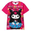 2023 Anime Cartoon Summer Kuromi T-Shirt My Melody hello kitty 3D Print Cartoons Clothes Kid Girl Boy Fashion T Shirt Casual Top. 