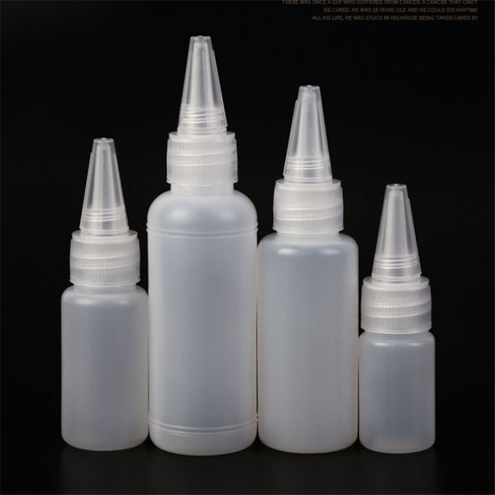 10pcs/lot 10ML/20ML30ML/50ML Empty PE Plastic Glue Bottles With Screw