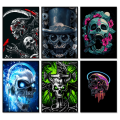 A3/A4 Size Framed Wall posters Skull Aesthetic Retro Wall posters wall decorations. 
