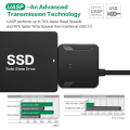 SATA to USB 3.0 Adapter Cable for 3.5/2.5 Inch SSD HDD SATA III Hard Drive Disk Converter Support UASP with 12V Power Adapter. 