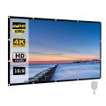 Portable Projector Screen for Home Theater Outdoor HD White Foldable Anti-Crease (84Inch). 