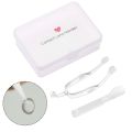 BETTERFORM Wearing Tools Transparent Solution Bottle Container Lens Holder Eye Care Contact Lenses Inserter Soft Tip Tweezer Stick Case Set. 