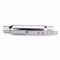 Universal 12'' Shorty Motorcycle Exhaust Pipe For Harley Chopper Cafe Racer Silver. 