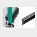 10meter/set Creative Silicone Aluminum Window Sealing Strip Slot Type Windproof Door and Window Sealing Pressure Strip Fixed Glass Gap Cold Resistant Glass Window Edge Sealing Strip Fill The Card Slot. 