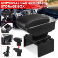 Universal Armrest Box Central Store Content Box Armrest Storage Box for Most Cars - Black Colour. 