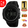 Skmei 1250 Bluetooth Smartwatch Mens Smart Digital Sports Casual Black Strap Watch with Pedometer Call Message Notification Step count Stopwatch Water resistant. 