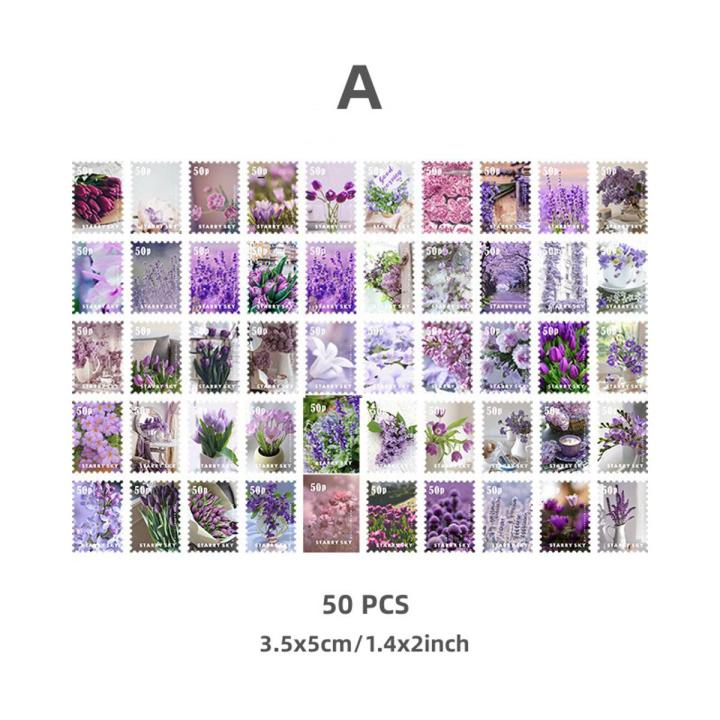 Panda Online 50PCS Four Seasons Garden Series Stamp Washi Stickers ...