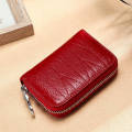 Genuine Leather Long Zipper Card Holder Wallets RFID Business Credit Card Holder Women Clutch Wallets Passport Holder Coin Purse. 