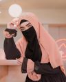 muslim Women girls Hijab black color single half Niqab Face Cover Scarf Shawl. 
