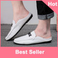 【ALLGOOD】Korean Half Shoes for men Half Slippers Flat Beach Young Sandals Lazy Shoes Loafers for men New Fashion Casual Shoes Mules for men. 