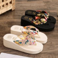 2024 Fashion Women Flip Flops Summer Beach Platform Slippers Casual Outside Wedges Sandals Summer Women Shoes. 