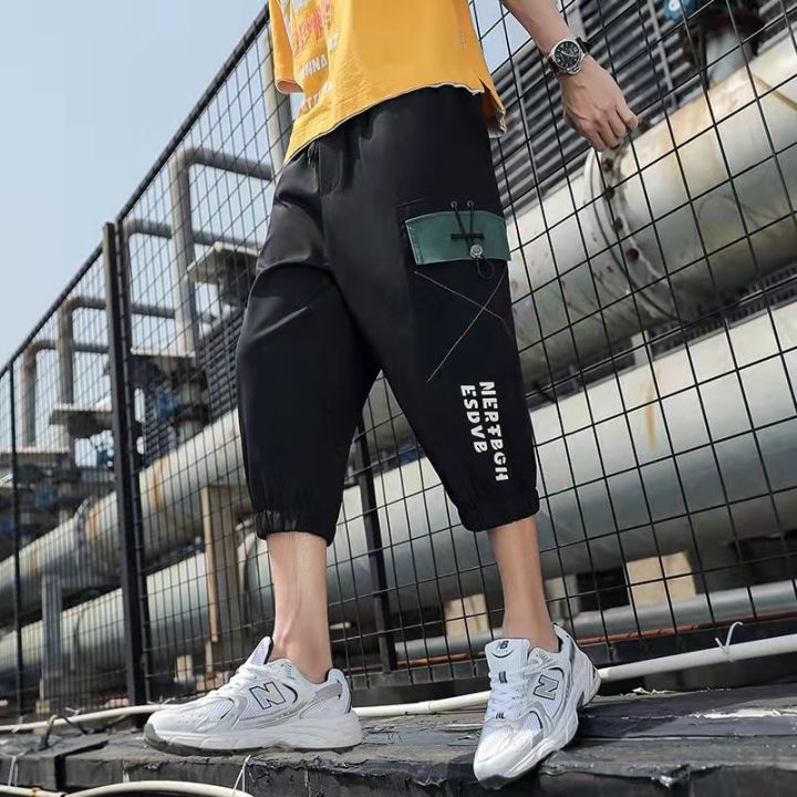 Cropped%20Pants%20Men's%20Summer%20ThininsTrendy%20Teen%20All-Matching%20and%20Handsome%20Workwear%20Shorts%20Versatile%20Casual%20Breeches%20-%20Image%203