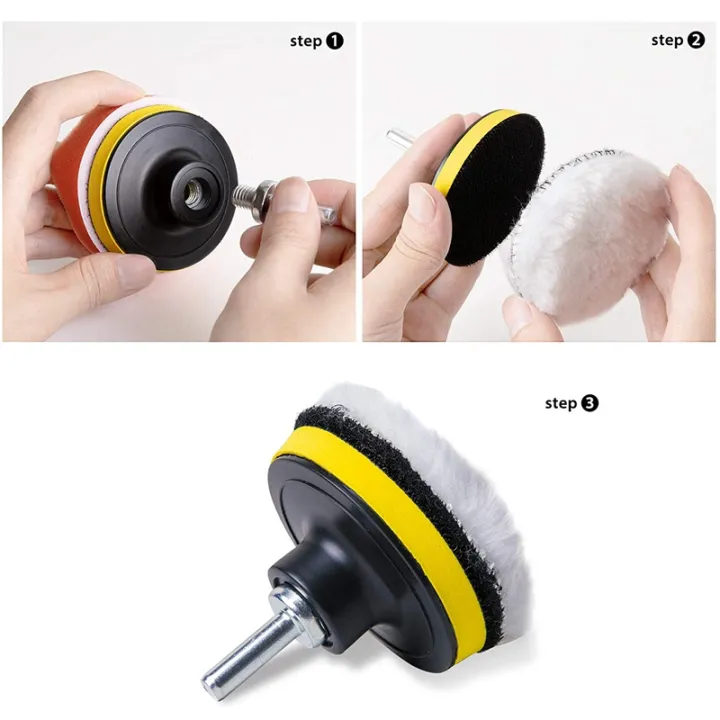 24Pcs%203-in%20Polishing%20Pad%20Kit%20Sponge%20Buffing%20Pads%20for%20Car%20Foam%20Drill%20Car%20Care%20Polisher%20Buffing%20Kit%20for%20Waxing%20Polishing%20-%20Image%205