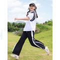 Junior High School Students Summer Suit Girl New 2024 High School Student Fashion POLO Casual Shirt Sports Two-Piece Suit. 