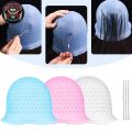 Soft Silicone Hair Coloring Highlighting Cap With Hook Reusable Dye Hat Caps Hair Hairstyling Tools. 