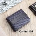 SHABILI Short Wallet for Men Leather Wallet Zipper Card Holder Coin Purse. 