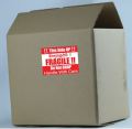 Red Fragile Stickers 75mm x 100mm for Glass and Sensitive Packaging Protect Products in Courier. 