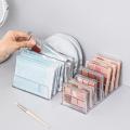 Multi-Slot Makeup Storage Vanity Organizer Plastic Transparent Storage Box for Office Organization. 