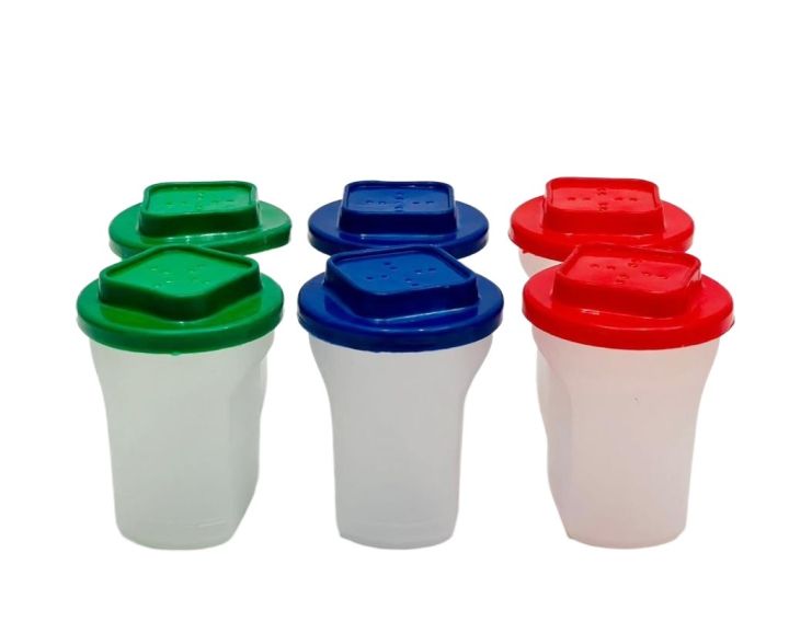 Container Dappa New Quality Plastic Small Spicy Dappa Set With Hole Type Lid 6 Pcs ...