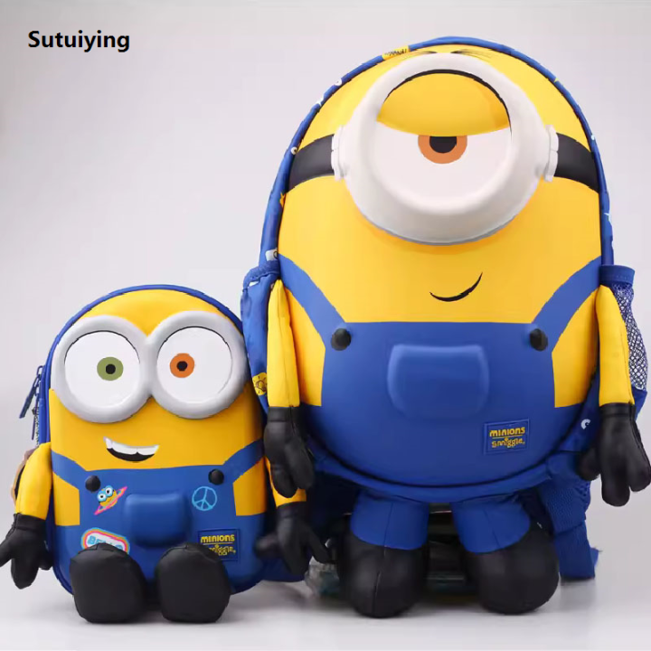 Sutuiying Miniso Minions 22cm Pencil Case Children'S Schoolbag Cartoon Pencil Luxury Case Pupils 30cm Backpack Pencil Case School Supplies Gifts