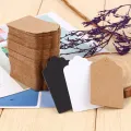 100Pcs White/Black/Yellow Hollow Round Kraft Paper Tags Scallop Head Label Luggage Wedding Note Blank Price Hang Tag. 