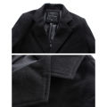 bellylady Fashion Winter Men's Solid Color Trench Coat Warm Long Jacket Single Breasted Overcoat. 